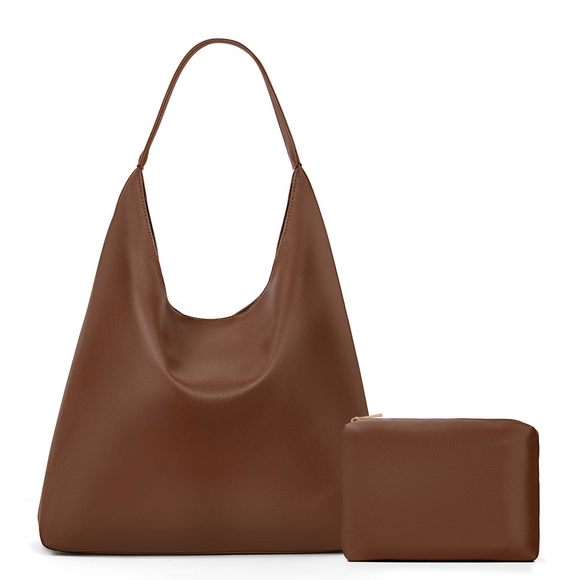 Slouchy Hobo Bags Tote Bag Faux Leather Work Bag College Tote :) - Picture 1 of 6